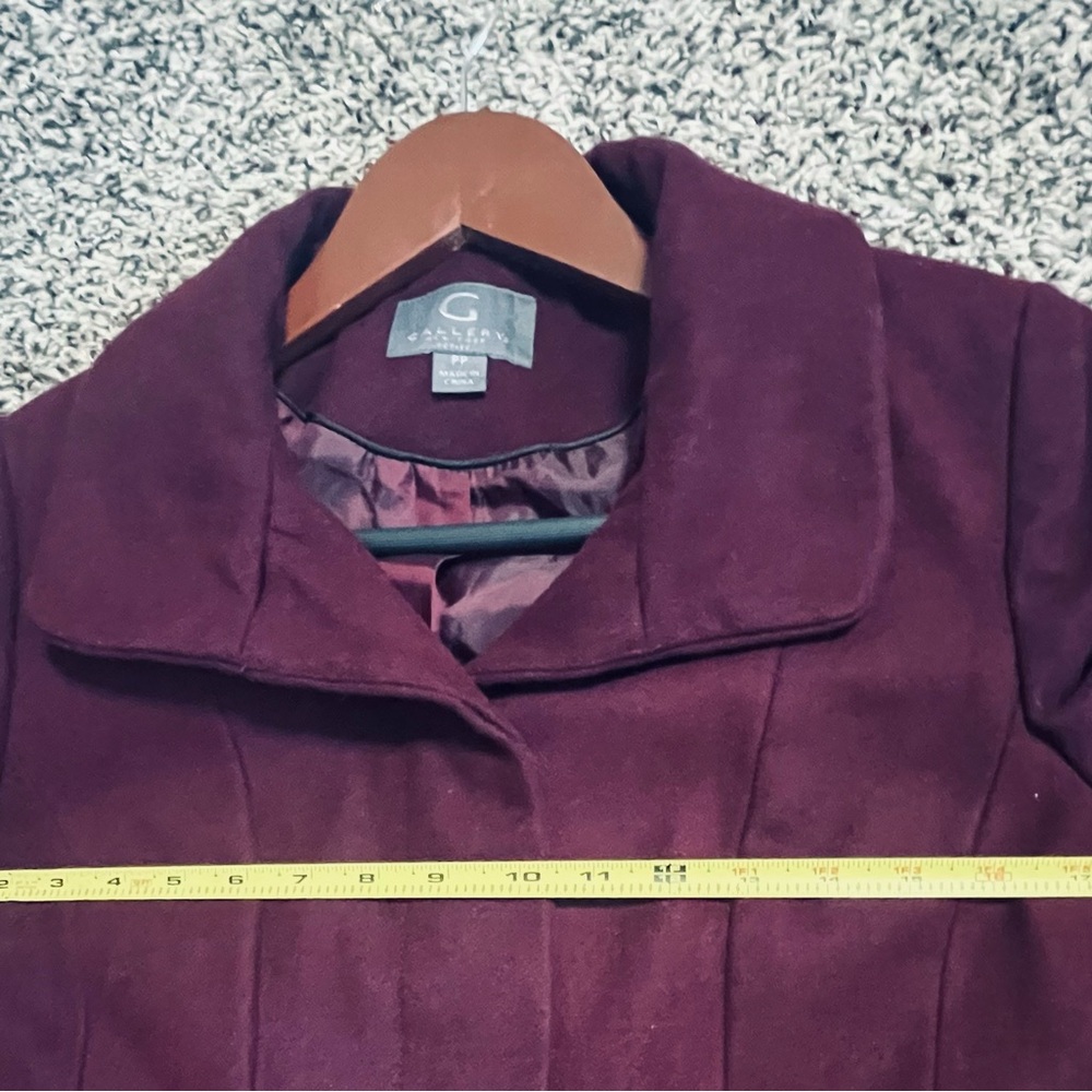 Nwot Gallery Deep Burgundy Red-Rich, Classic And Versatile Outerwear. View 5